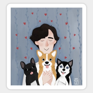 Sherlock in Dog Therapy Sticker